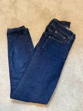 J. Crew Dark Indigo Skinny Jeans 9” toothpick